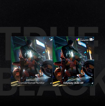 Description image for Samsung LS49DG912SNXZA — 49" Odyssey G9 DQHD Curved Gaming Monitor, 240Hz, 1ms, HDR10