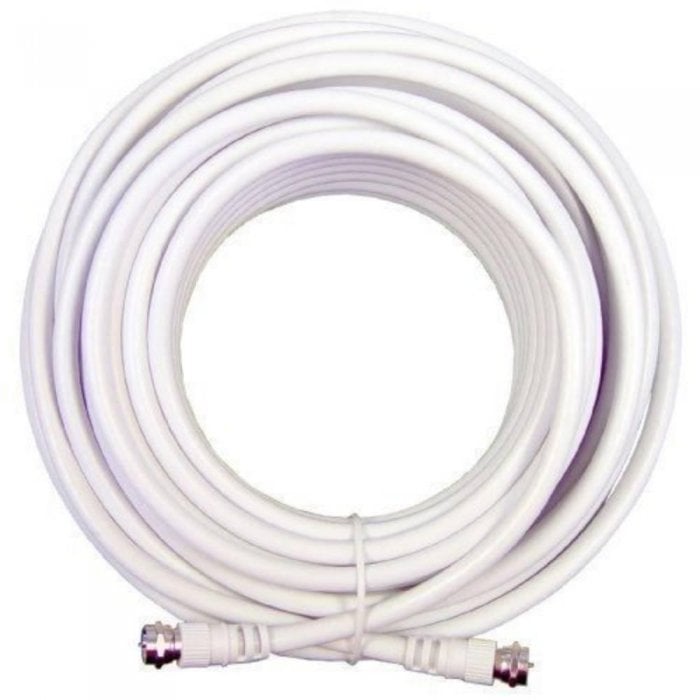 Ultralink UHRG650C RG6 Coaxial Cable W/F Connector White (50FT) - Click Image to Close