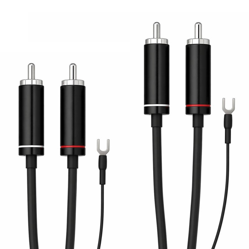 Pro-Ject Connect it Phono DS RCA to RCA Cable with Ground Wire 1.23m