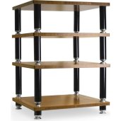NorStone STÄBBL Hi-Fi 4-Shelf Rack with Bamboo Shelves SATIN BLACK