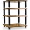 NorStone STÄBBL Hi-Fi 4-Shelf Rack with Bamboo Shelves SATIN BLACK
