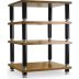 NorStone STÄBBL Hi-Fi 4-Shelf Rack with Bamboo Shelves SATIN BLACK