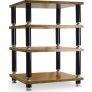 NorStone STÄBBL Hi-Fi 4-Shelf Rack with Bamboo Shelves SATIN BLACK