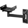 Peerless-AV SPK26 TruVue+ Universal Adjustable Bookshelf Speaker Wall Mounts Pair BLACK