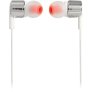 JBL Tune 210 In-Ear Headphone with One-Button Remote/Mic SILVER/WHITE