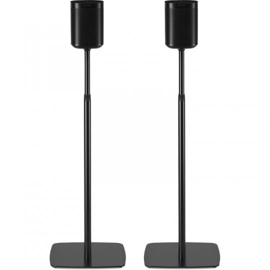 Flexson FLXS1AFS2021 Adjustable Floorstand Speaker for Sonos One Play:1 BLACK (Pair)