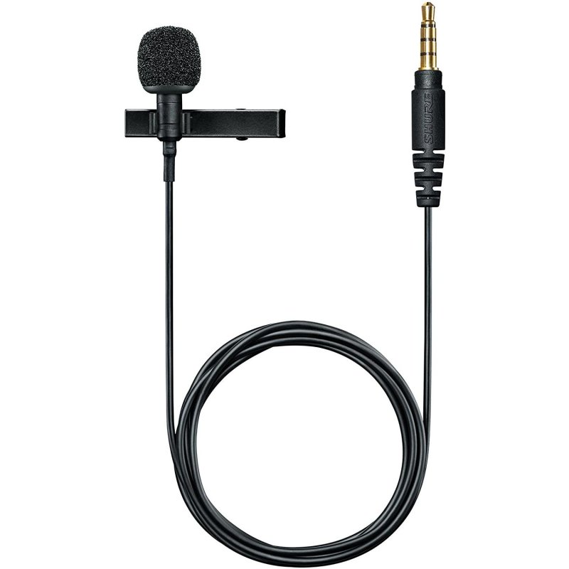 Shure MVL Omnidirectional Condenser Lavalier Microphone (1/8-Inch / 3.5mm) BLACK