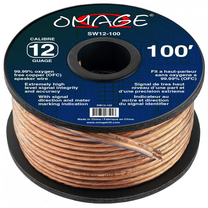 Omage SW12-100 12-Gauge Oxygen Free Copper Speaker Wire 100-Foot - Click Image to Close