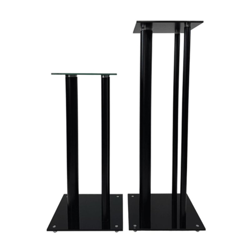 EVOssentials Universal Premium Adjustable Speaker Stands Pair BLACK