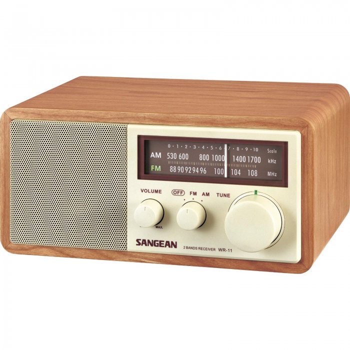 Sangean WR-11 FM / AM Analog Wooden Cabinet Receiver - Click Image to Close