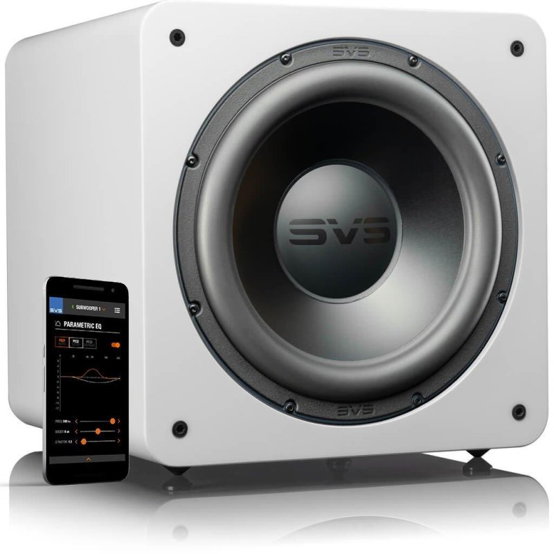 SVS SB-2000 PRO 12-Inch Sealed Box Subwoofer with Sledge STA-550D Amp GLOSS WHITE - Scratch n Dent