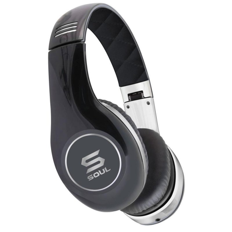 Soul by Ludacris - Pro High-Definition On-Ear Headphones - Chrome/Black