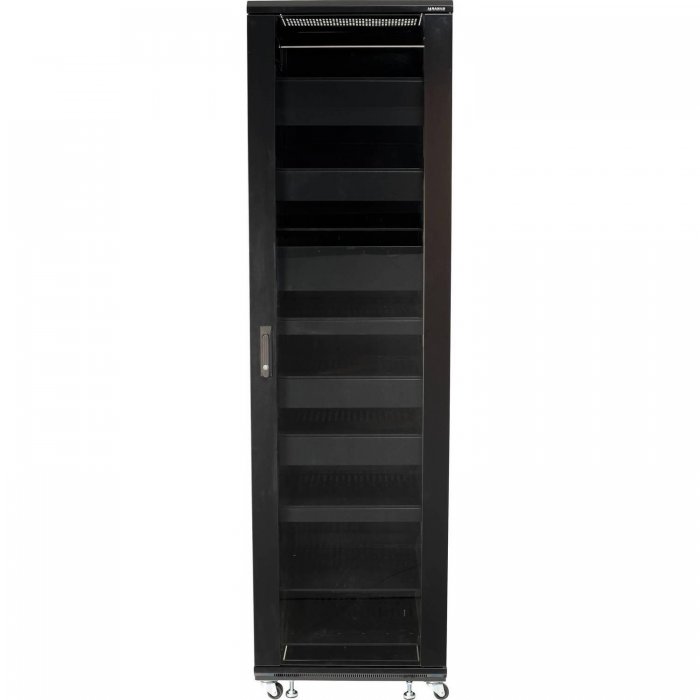 Sanus 85-Inch Tall AV Rack 44U Component Rack for Home Theater Equipment - Click Image to Close