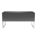 NorStone Khalm Single Door AV Cabinet Stand w/ Wall Mount Kit GRAY
