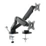 Rocelco MA2 Premium Height Adjustable Double Monitor Arm BLACK