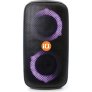 iQ Wave Bluetooth Party Speaker with Wired Karaoke Microphone BLACK