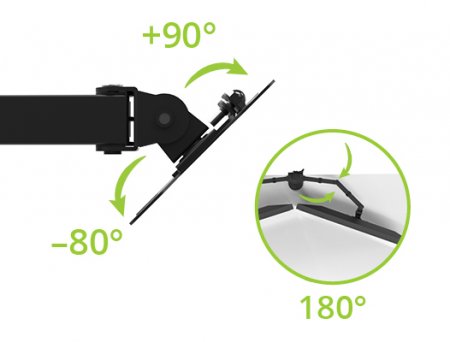 Description image for Kanto DML2000 Desktop Arm Dual Monitor Mount BLACK