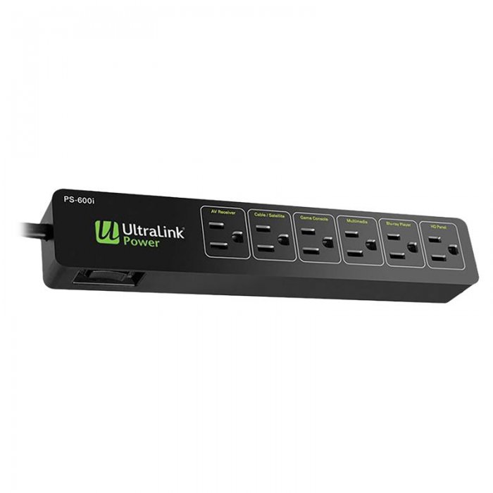 Ultralink PS600i Power Surge Protector 6 Outlet - Click Image to Close