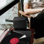 UltraLink MUSIC CRATE Turntable System with Powered Speakers BLACK - Open Box