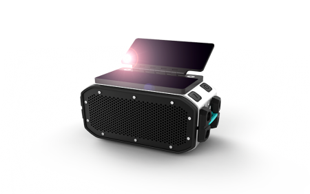 Description image for Braven BRV Pro Wireless Bluetooth Speaker SILVER/CYAN