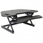 Rocelco CADR46 Corner Standing Desk Converter BLACK