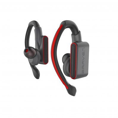 Braven BFSGGR Flye Glow True Wireless Bluetooth Earbud GREY/RED