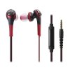 Audio-Technica ATH-CKS550iSRD Solid Bass In-Ear Headphones with Mic RED