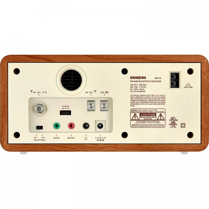 Sangean WR-16 AM/FM Bluetooth Wooden Cabinet Radio RA50562 - Open Box - Click Image to Close