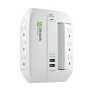 Ultralink PSV100W 6 Outlet Surge Protector with 2 USB Ports 3.1A WHITE
