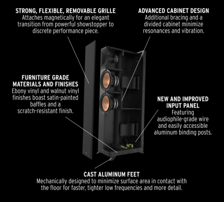Description image for Klipsch RP6000FW II 6.5" Floorstanding Speaker WALNUT