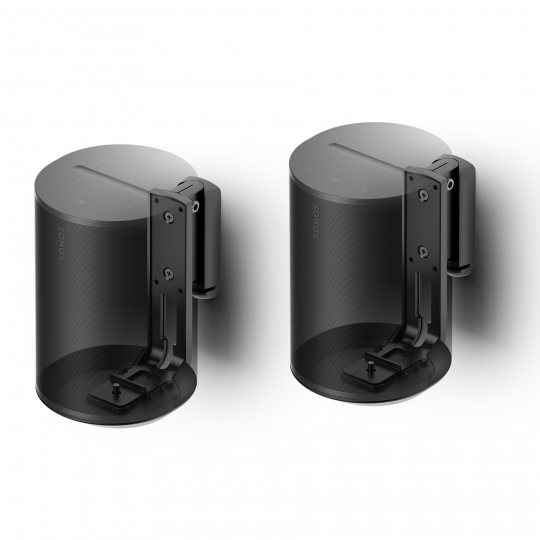 FLEXSON Wall Mounts with Corner Piece for Sonos Era 100 Speaker (Pair) BLACK