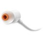 JBL Tune 110 Wired In-Ear Headphones with Mic WHITE