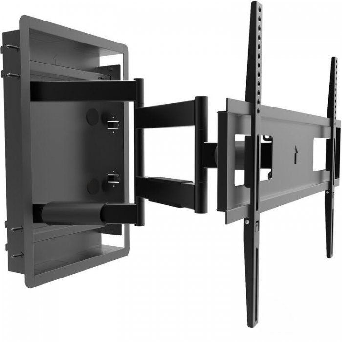 Kanto R500 Recessed Articulating Wall Mount for 46-80 inch Displays - Click Image to Close