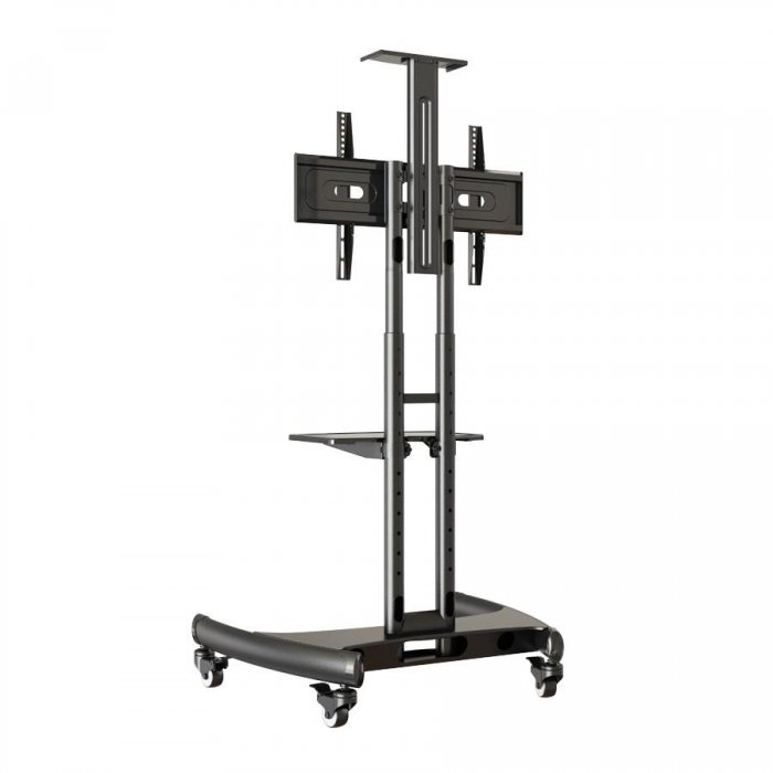 Rocelco VSTC Standard TV Cart for Screens up to 75"/100lbs - Click Image to Close