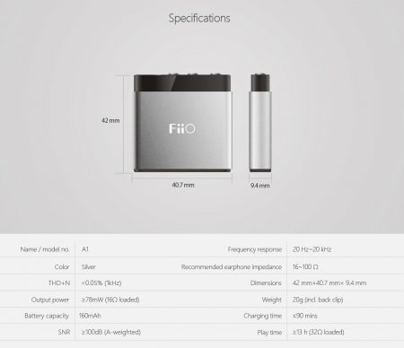 Description image for FiiO A1 Headphone Amplifier