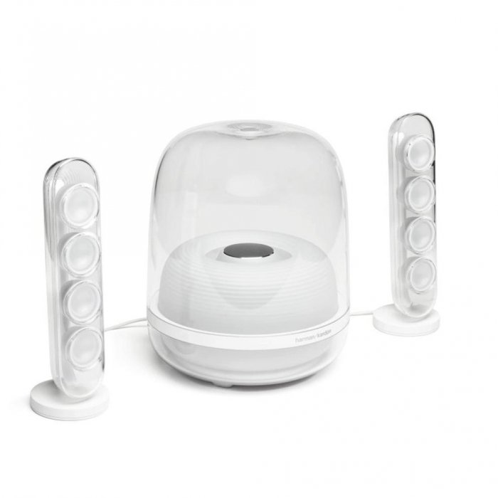 Harman Kardon Soundsticks 4 Bluetooth Wireless 2.1 Speaker System WHITE (Open Box) - Click Image to Close