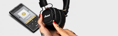 Description image for Marshall MAJOR II On-Ear Bluetooth Headphones BLACK