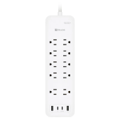 Ultralink ULPSP10P 10-Outlet Power Surge Protector with USB-C 35W Charging WHITE