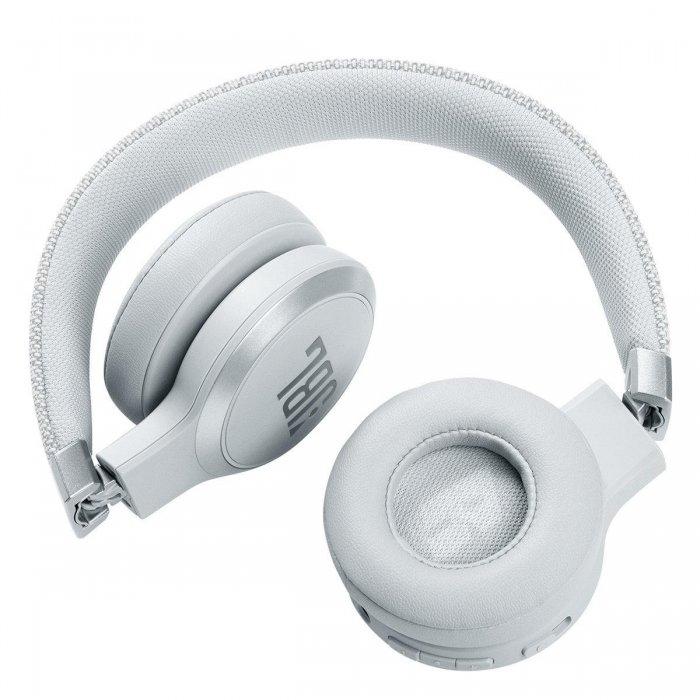 JBL Live 460NC Wireless Signature Sound On-Ear Noise-Cancelling Headphones WHITE - Click Image to Close