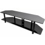 EVOssentials 58-Inch Tempered Glass TV Stand BLACK