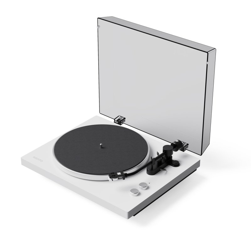Kanto Living OBI3 2nd Gen Turntable with Bluetooth 5.3 Preamp and Pitch Control MATTE WHITE