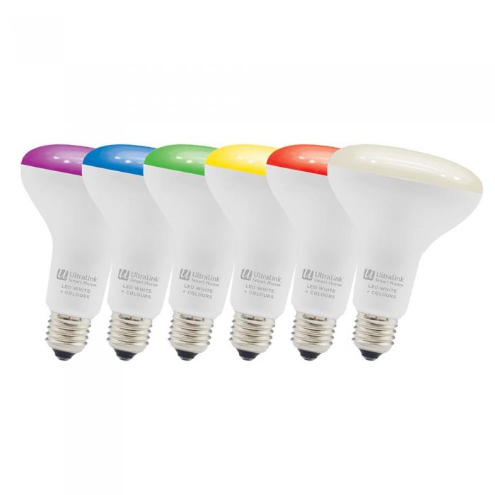 Ultralink Smart WiFi RGB+CCT / Flood Light Bulb LED White+Colour (BR30 Bulb) - Click Image to Close