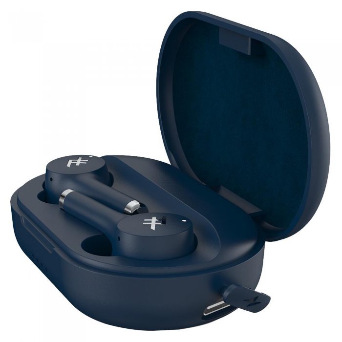 iFrogz Airtime Pro Wireless Earbuds w Case BLUE - Click Image to Close