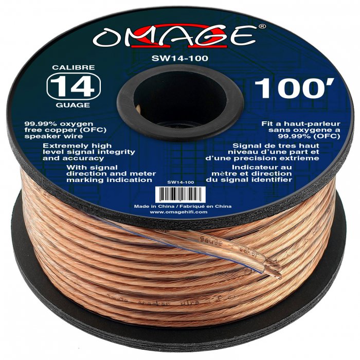 Omage SW14-100 14-Gauge Oxygen Free Copper Speaker Wire 100-Foot - Click Image to Close