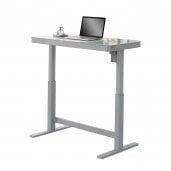 Bell'O VARIODESKW Electric Adjustable Standing Desk WHITE GLASS