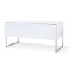 NorStone KHALM 100 Modular TV Stand with IR Glass Door Wall Mount or Floor Cabinet for TVs up to 60 Inch WHITE
