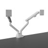 Kanto DM2W Desktop Monitor Arm - Mech. Spring, Dual Arm - WHITE