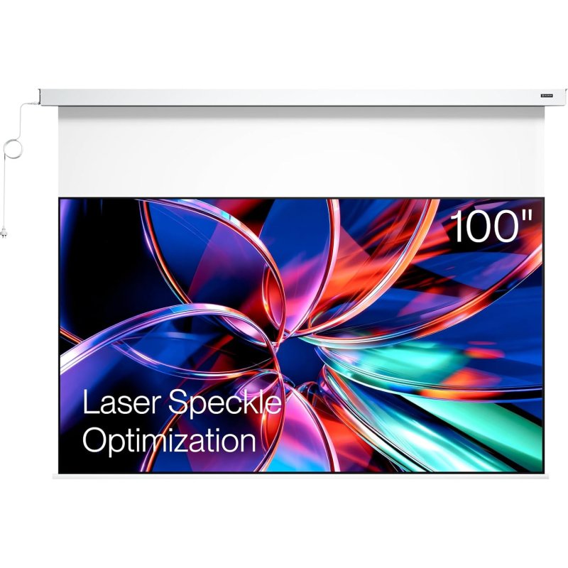 Valerion Indoor Electric Drop-Down Anti-Laser Speckle Screen 100 100 Inch Motorized Drop-Down Projection Screen
