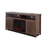 Home Touch Regal TV Stand Veneer Finish with 23-Inch Fireplace Insert