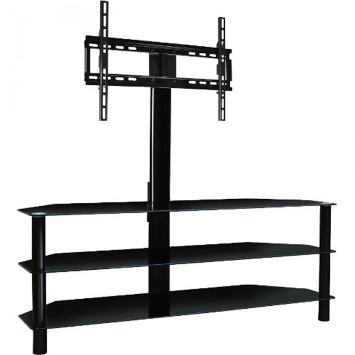 Bello PVS-25202 Three Shelf Mountable TV Stand w/ Built in Mounting Bracket - Click Image to Close